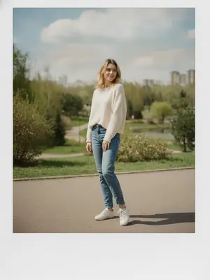 Полароидный портрет модели