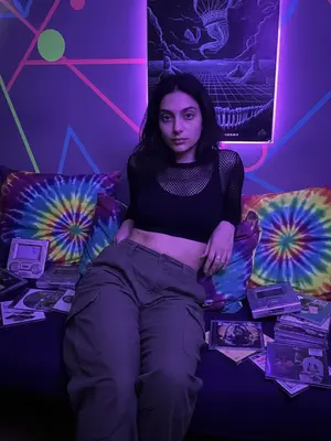 Модель на футоне