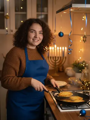 Счастливая хозяйка на кухне