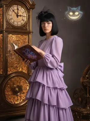 Элегантная лавандовая женщина