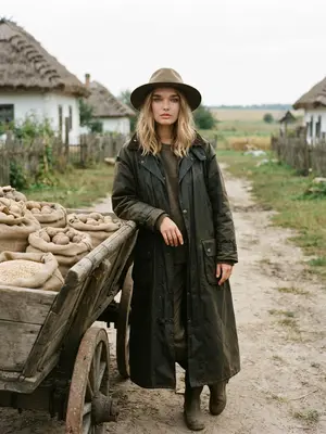 Женщина у телеги