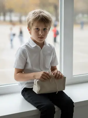 Ребенок на подоконнике