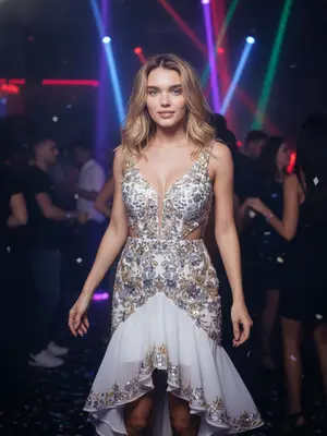 Модель на вечеринке