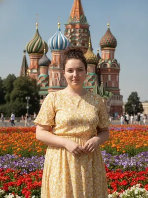 Женщина на Красной площади