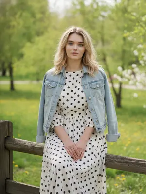 Нежная весна в горохах