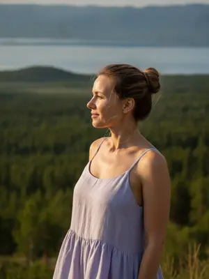 Женщина на Байкале