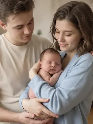 Младенец с родителями