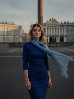 Женщина на Дворцовой площади