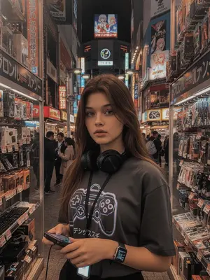 Модель в Акихабаре