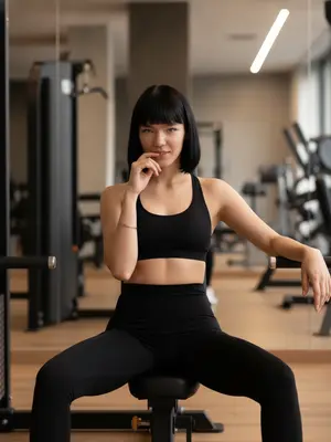 Молодая женщина в спортзале