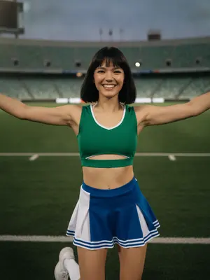 Cheerleader в ярких цветах
