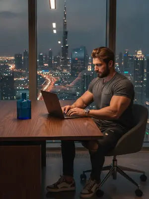 Криптотрейдер в небоскребе