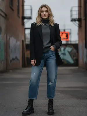 Модель в модном наряде