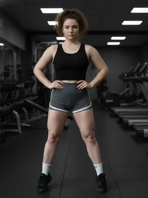 Модель в спортзале