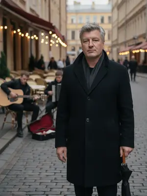 Мужчина с зонтом