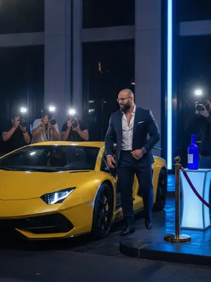 Мужчина у Lamborghini