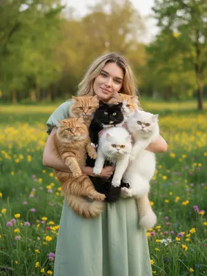 Коты на руках