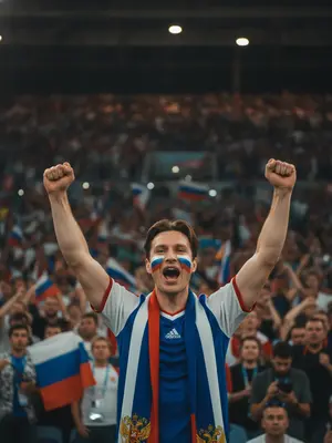 Фанат на чемпионате