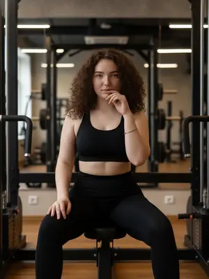 Молодая женщина в спортзале
