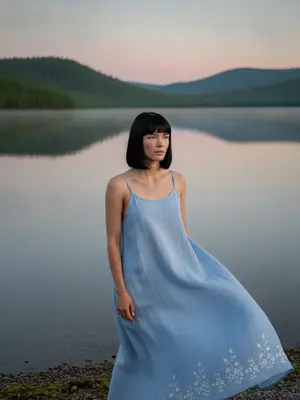 Женщина у озера