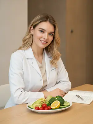 Нутрициолог с овощами