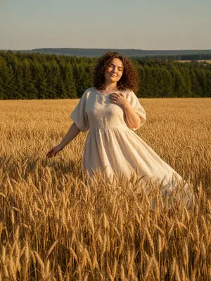 Модель на природе
