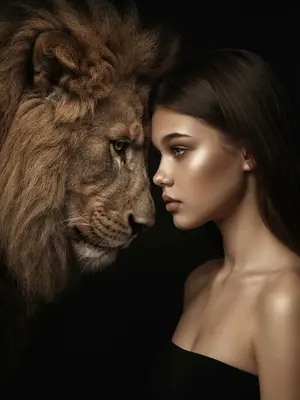 Изображение сосредоточено на лице модели. Камера приближена.