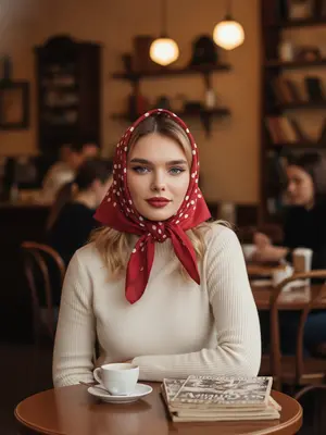 Винтажный образ в кафе