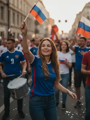 Праздничный момент на улице