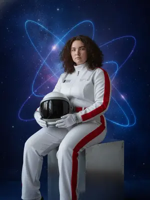 Женщина в белом костюме