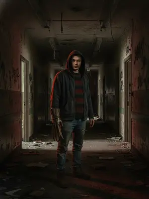 Фредди Крюгер в коридоре