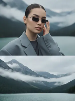 Создание фотоколлажа, состоящего из двух изображений, сделанных на iPhone. Каждая половина представлена как самостоятельная фотография, но вместе они образуют единую композицию. Использована холодная и сдержанная цветовая палитра, добавлено легкое зерно, а также слегка уменьшена яркость, чтобы достичь эффекта естественного RAW-изображения. 